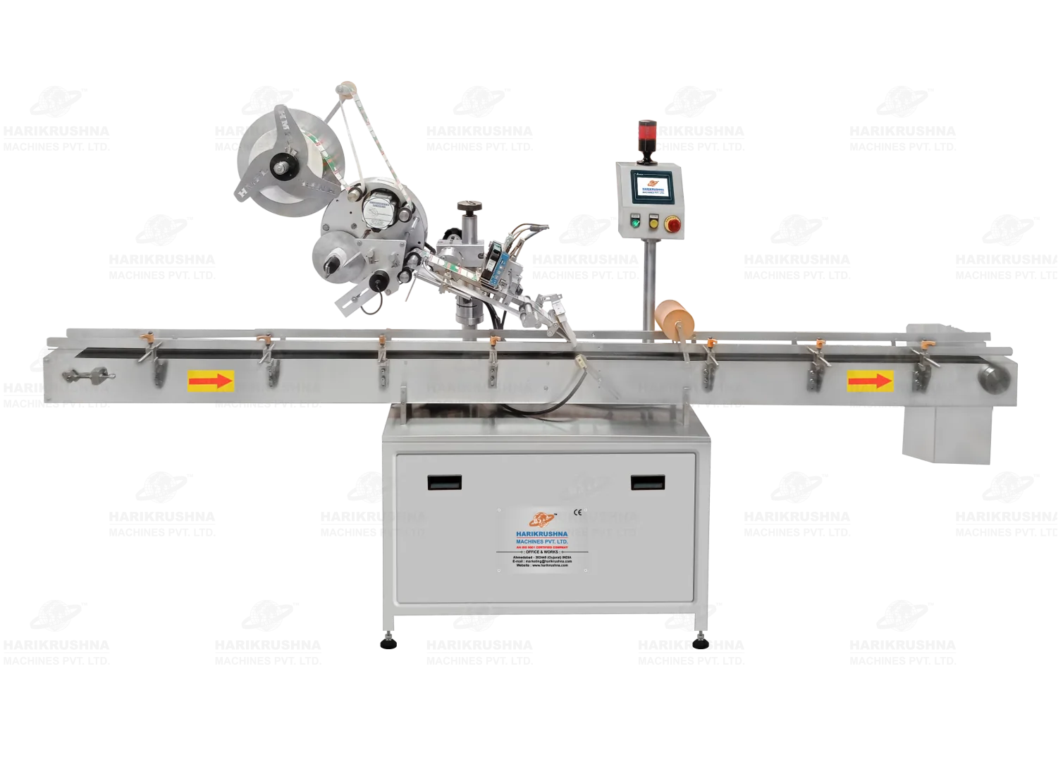 Automatic Horizontal (Top) Sticker Labelling Machine by HMPL