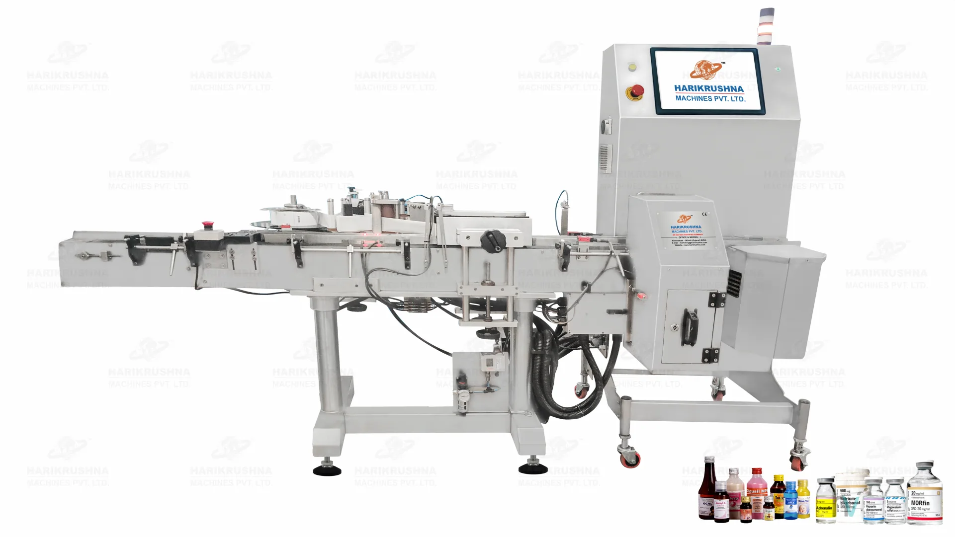 Automatic Premium Bottle Sticker Labelling Machine with 21 CFR System by HMPL