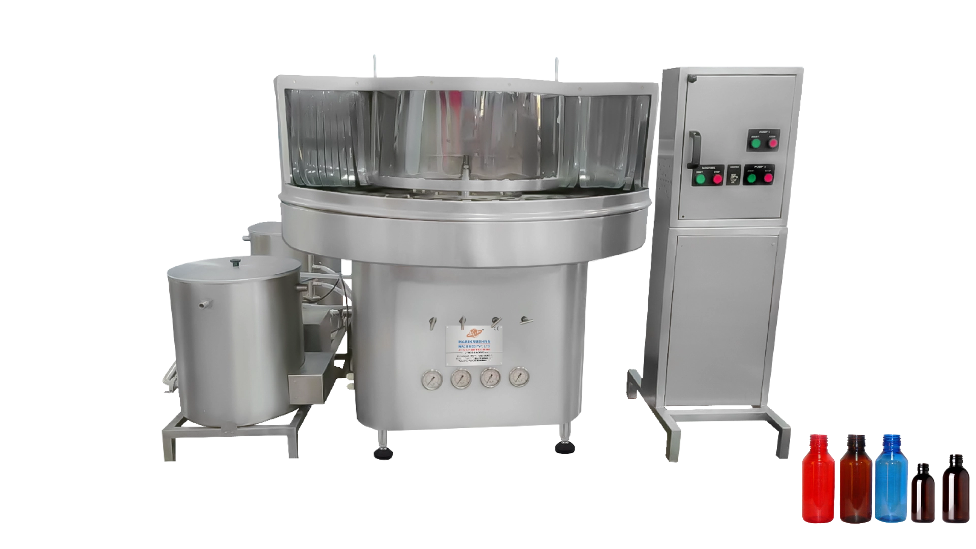 Automatic Rotary Bottle Washing Machine – Glass and PP Bottles-HMPL