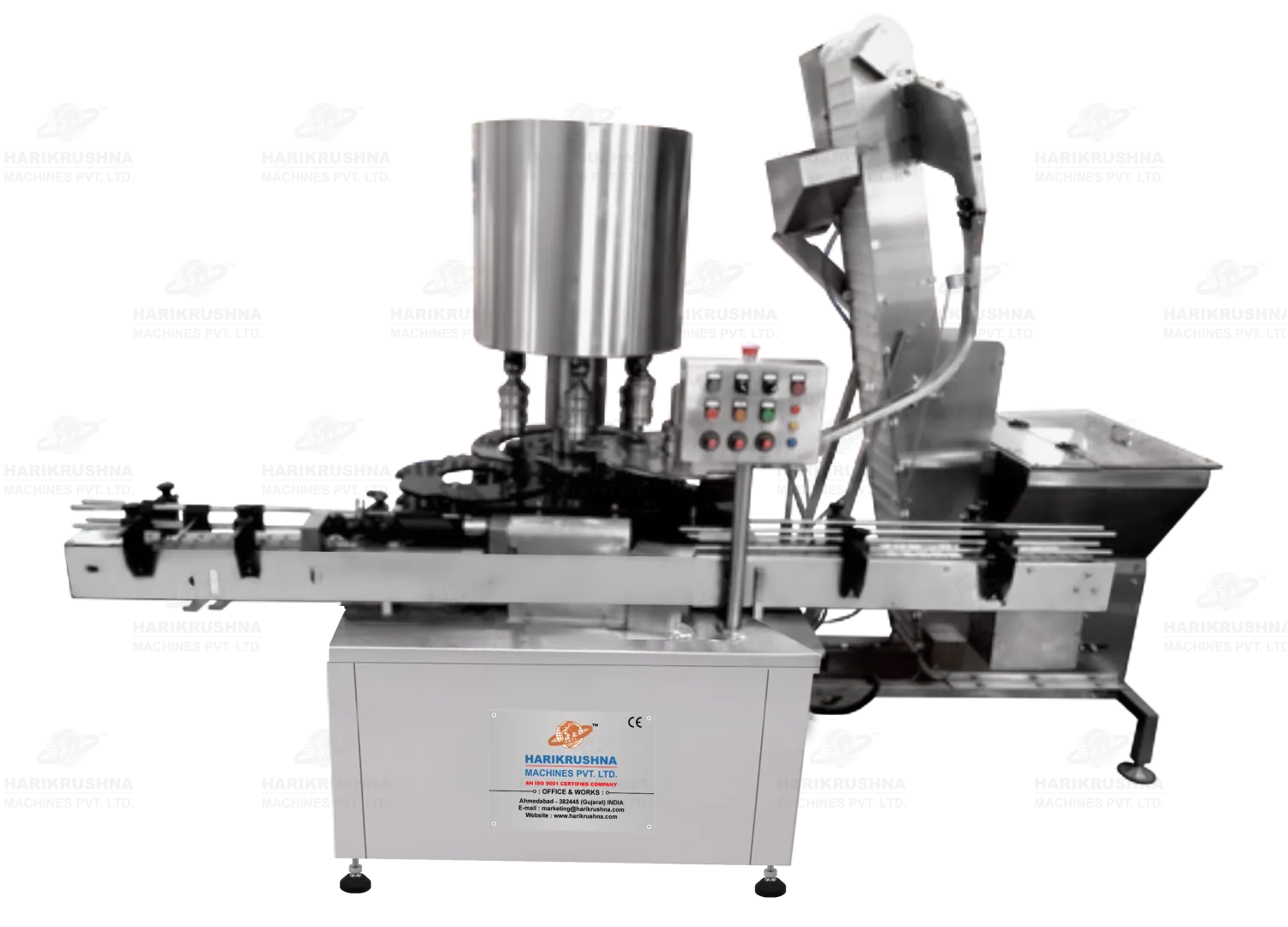 Automatic Screw Cap Sealing Machine for PP Milke Bottles by HMPL
