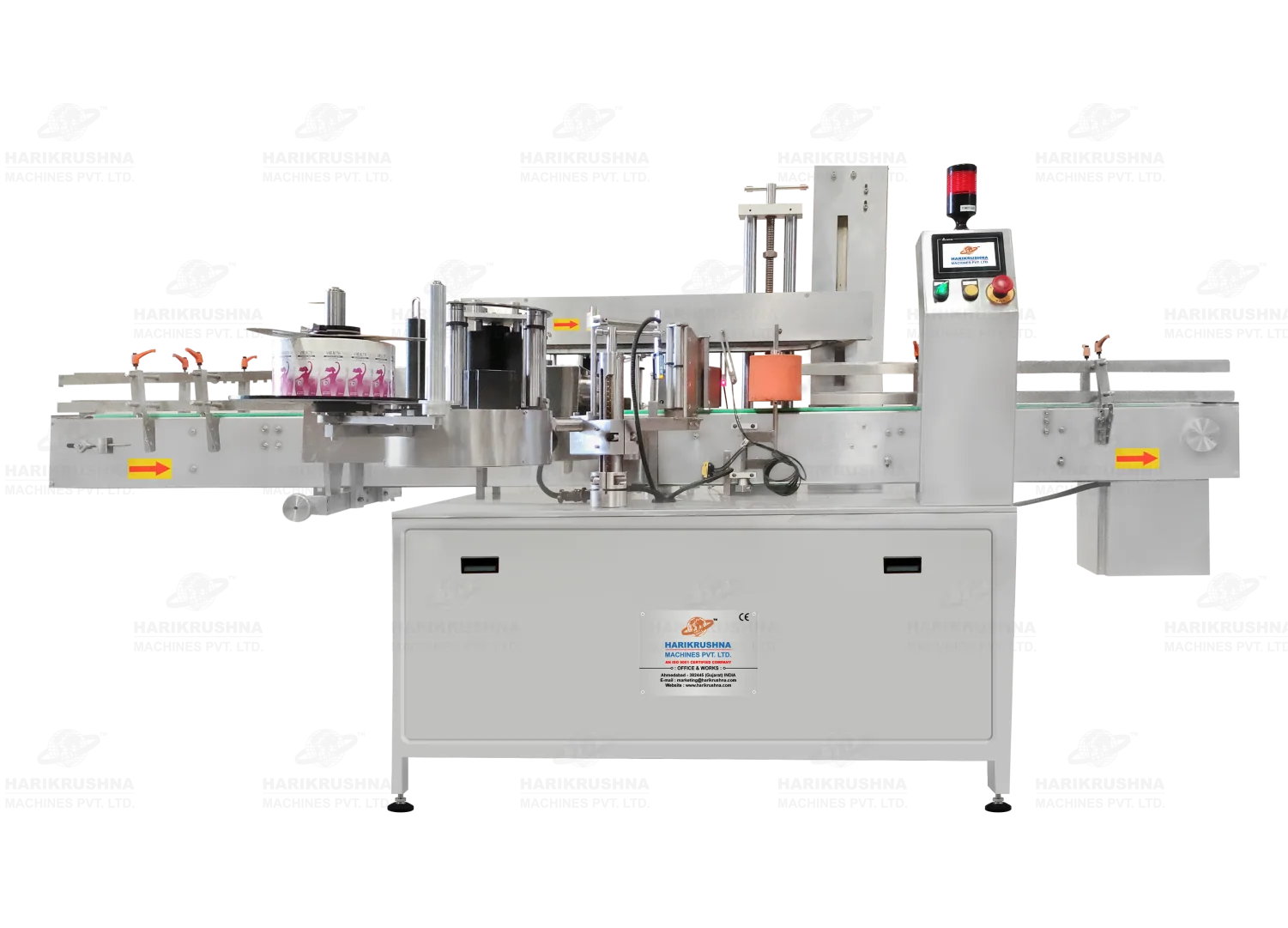 Automatic Sticker Labelling Machine for Edible Oil Round and Flat Bottles