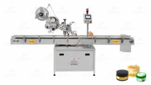 Automatic Top and Side Sticker Labelling Machine by HMPL
