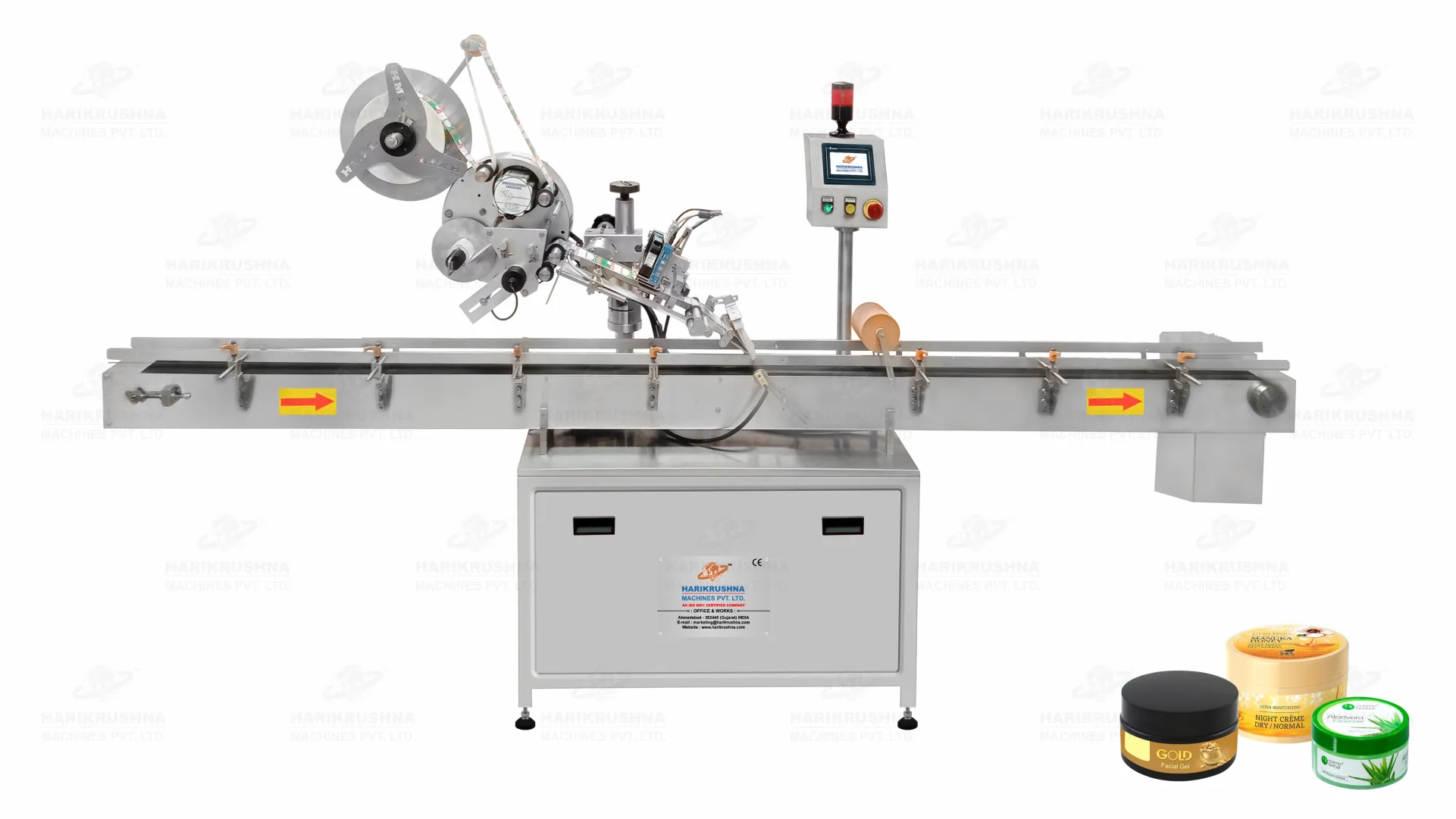 Automatic Top and Side Sticker Labelling Machine by HMPL
