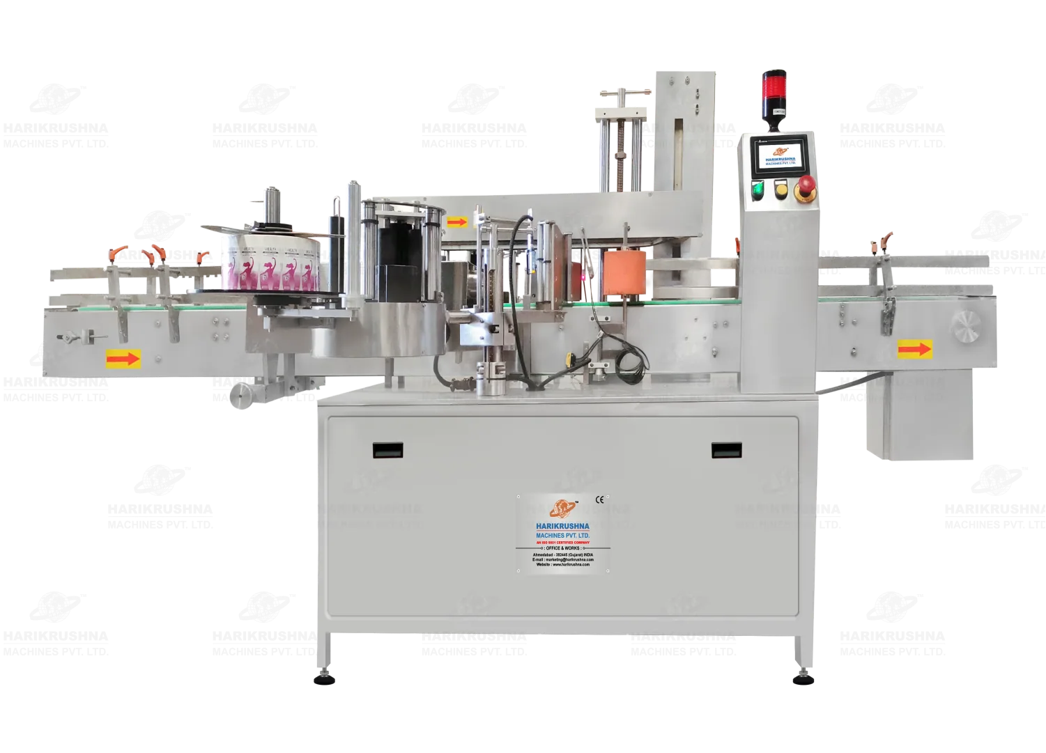 Double-Side Sticker Labelling Machine for Cream, Lotion & Moisturizer Bottles