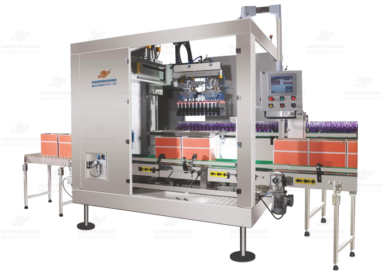 Pick & Place Case Packer Machine for Distillery Bottles