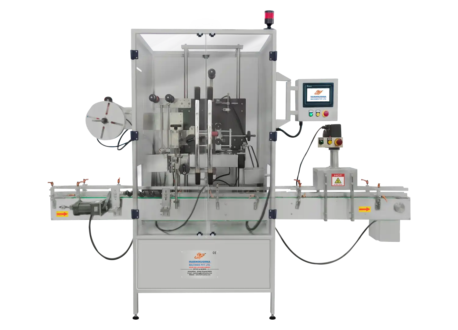 Shrink Sleeve Applicator with Shrink Tunnel