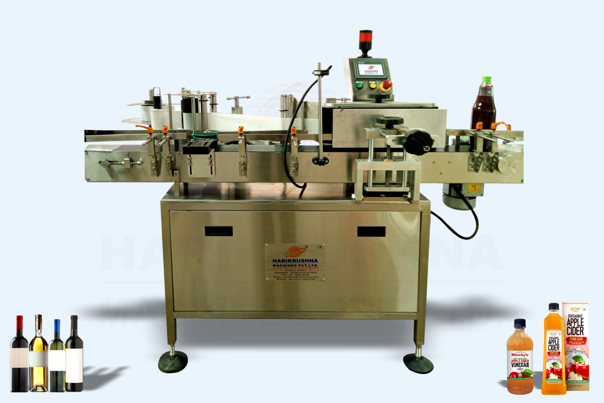 Automatic Sticker Labelling Machine for Round and Flat Bottles