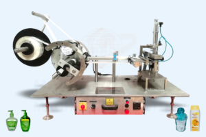 Semi-Automatic Table Top Sticker Labelling Machine for Flat and Square Bottles