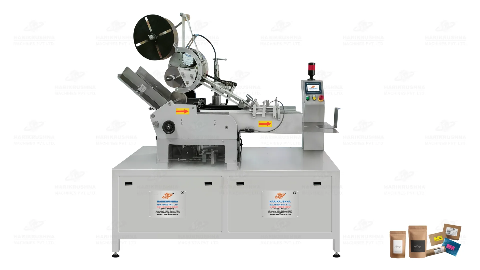 Automatic Carton and Pouch Labeller Machine by HMPL