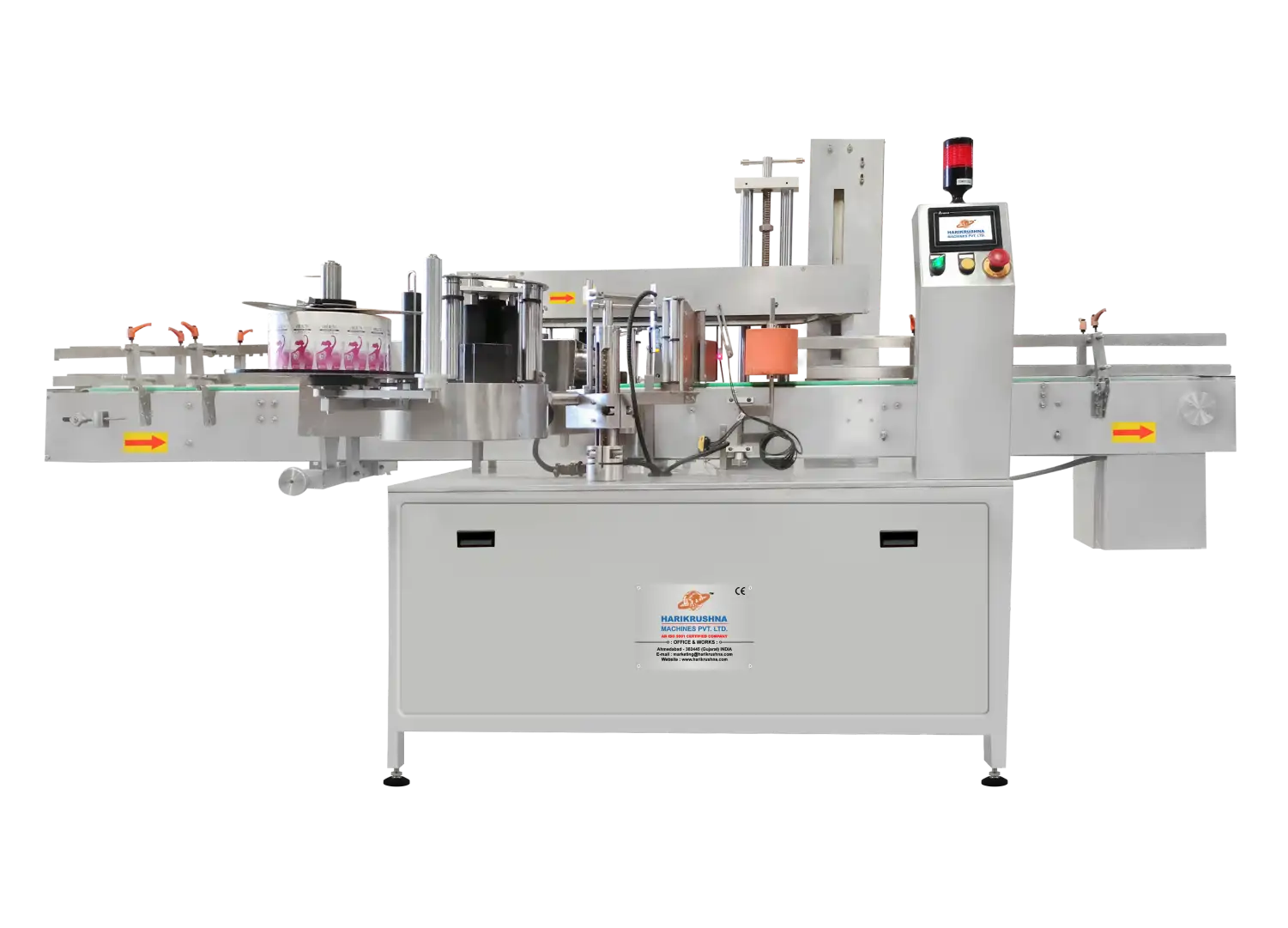 Automatic Double Side Labelling Machine For Round & Flat Bottles