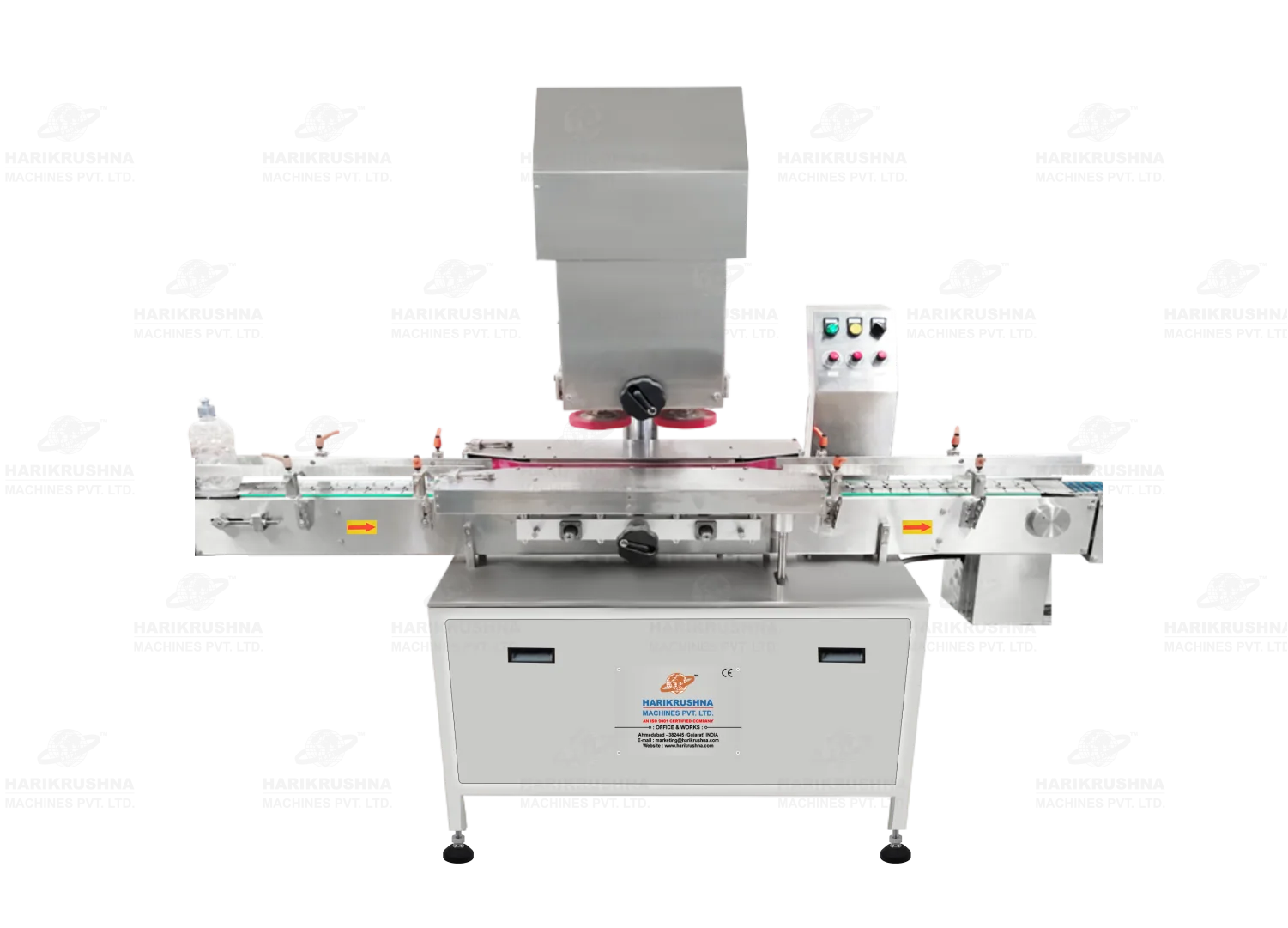 Automatic Linear Cap Sealing Machine for Liquid Detergent and Hand Wash Bottles