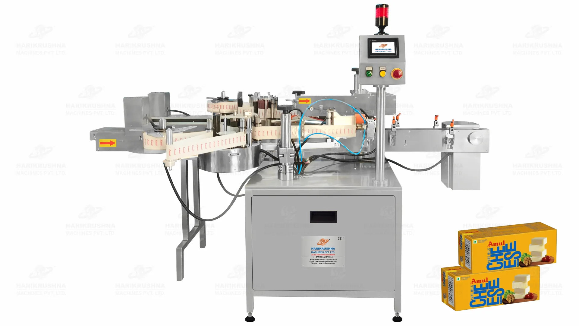 Automatic Double-Side Tamper Evident Sticker Labelling Machine