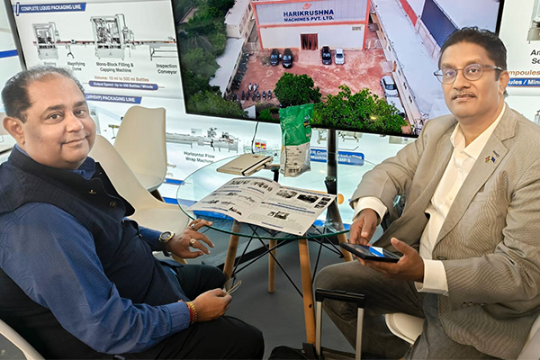 CMD of Harikrushna Machines Pvt. Ltd. (HMPL) at CPHI Milan 2024 at Hall No. 18, Stall No. B39, Fiera Milano, Italy
