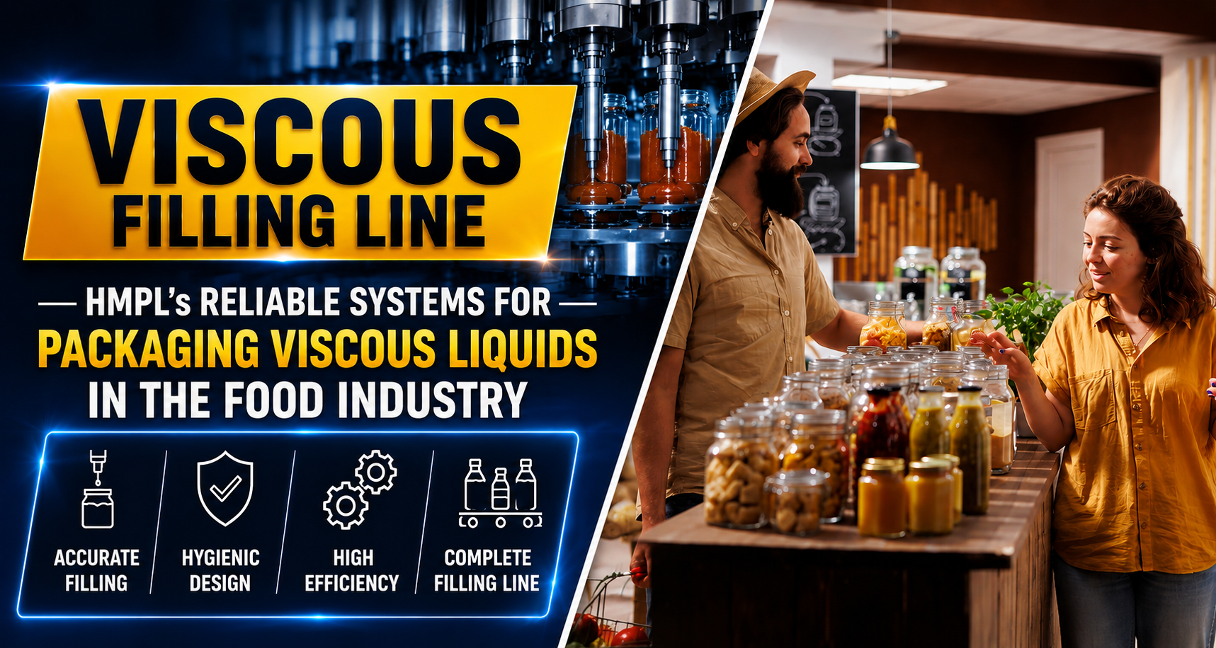 Viscous Filling Line: HMPL’s Reliable Systems for Packaging Viscous Liquids in the Food Industry