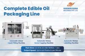 Harikrushna Machines Pvt. Ltd.’s Edible Oil Packaging Line is the one-stop solution
