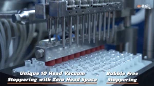 Unique-10-Head-Vacuum-Stoppering-with-Zero-Head-Space-for-Bubble-Free-Stoppering-Robotic-Pre-Filled-Syringe-Packaging-Line