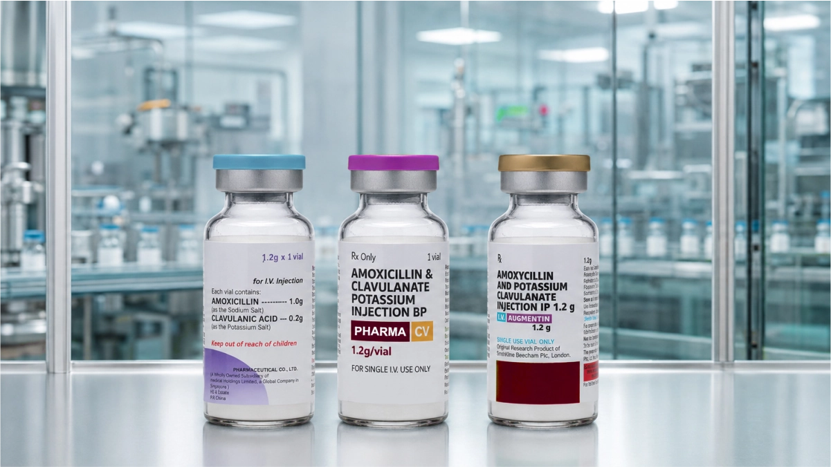 Finished pharmaceutical vials demonstrating the global compliance and export quality output of HMPL machines
