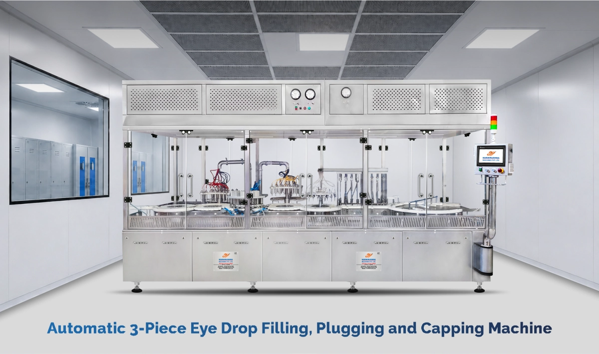 Automatic 3-Piece Eye Drop Filling, Plugging & Capping Machine Automatic 3-Piece Eye Drop Filling, Plugging & Capping Machine