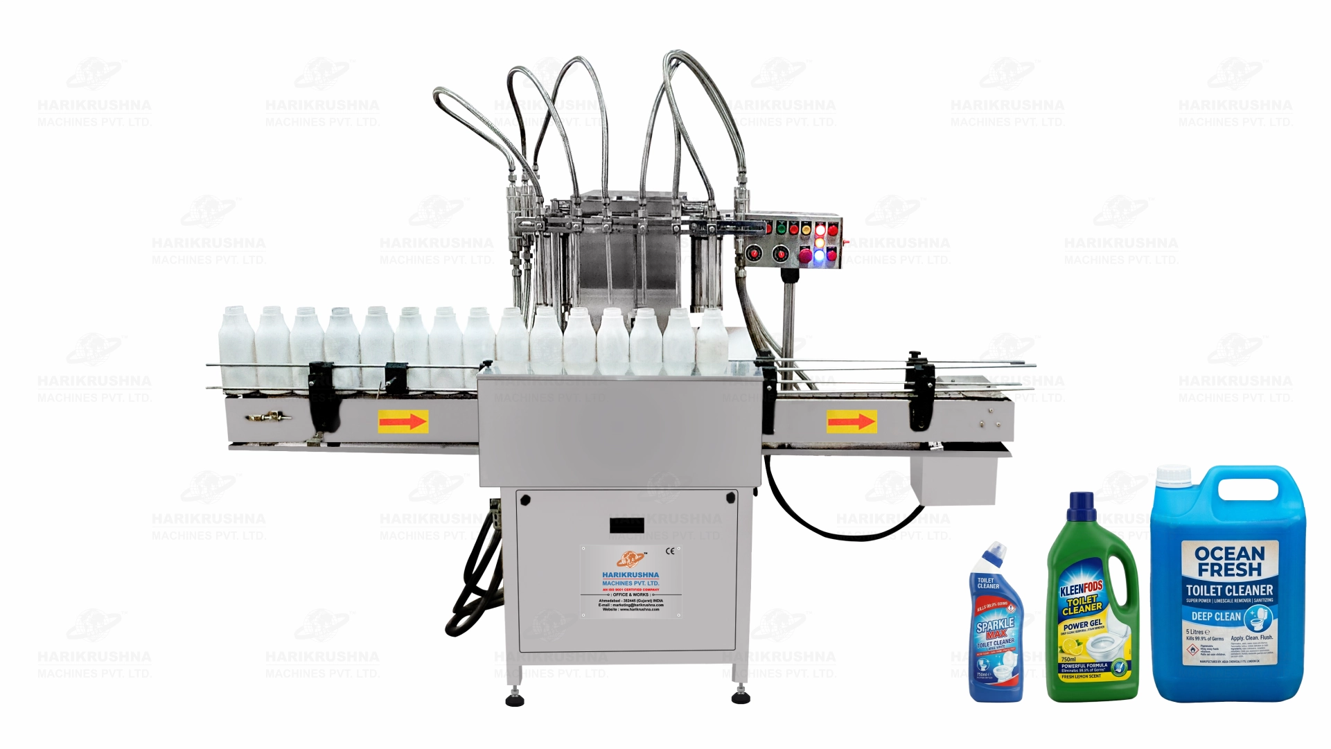 Toilet Cleaner Filling Machine by Harikrushna Machines Pvt Ltd